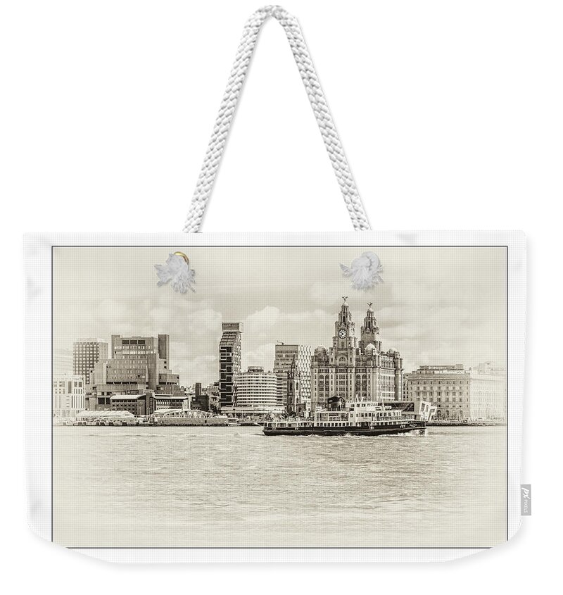 Liverpool Museum Weekender Tote Bag featuring the photograph Liverpool Ferry by Spikey Mouse Photography