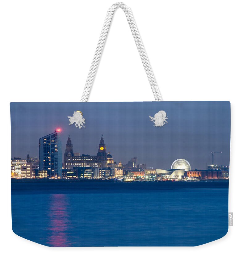 3 Graces Weekender Tote Bag featuring the photograph Liverpool Waterfront by Spikey Mouse Photography