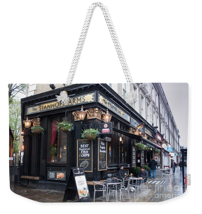 England Weekender Tote Bag featuring the photograph London Pub by Thomas Marchessault
