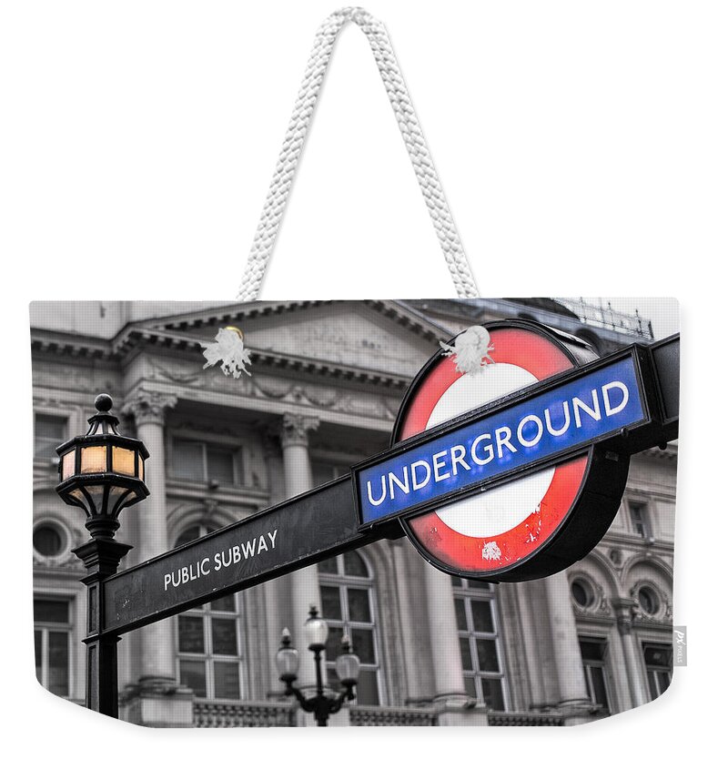 London Weekender Tote Bag featuring the photograph London Underground 2 by Nigel R Bell