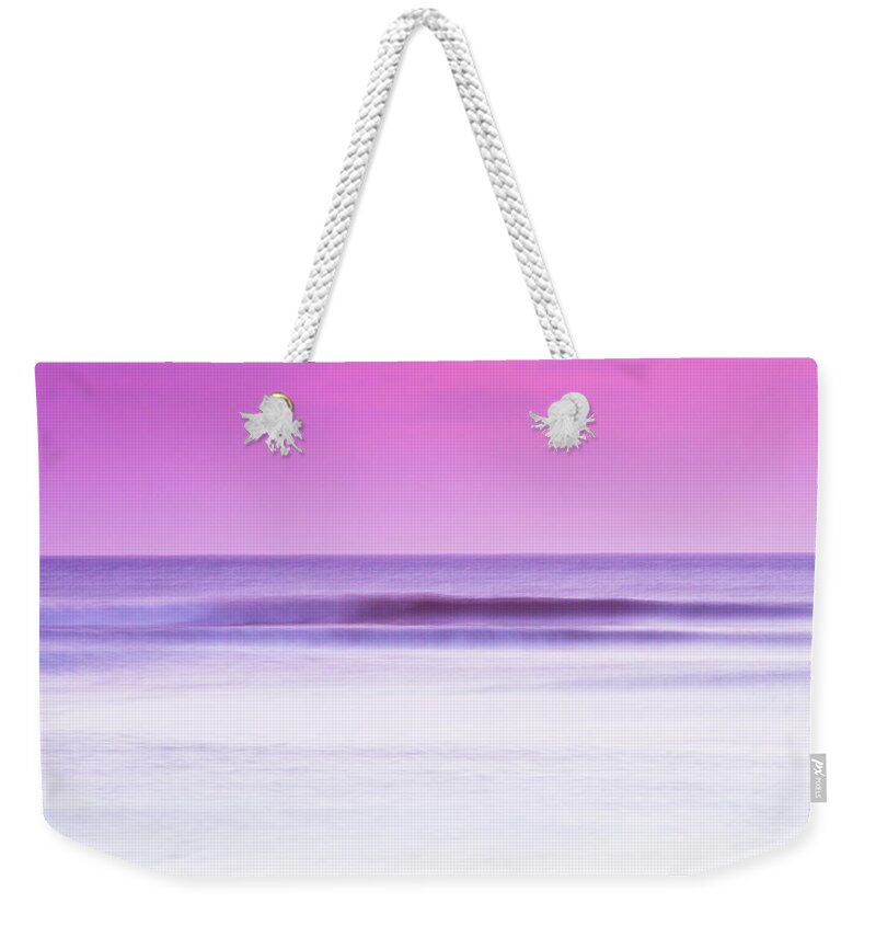 Long Weekender Tote Bag featuring the photograph Long Exposure Of Waves At Sunset by Matthew Micah Wright