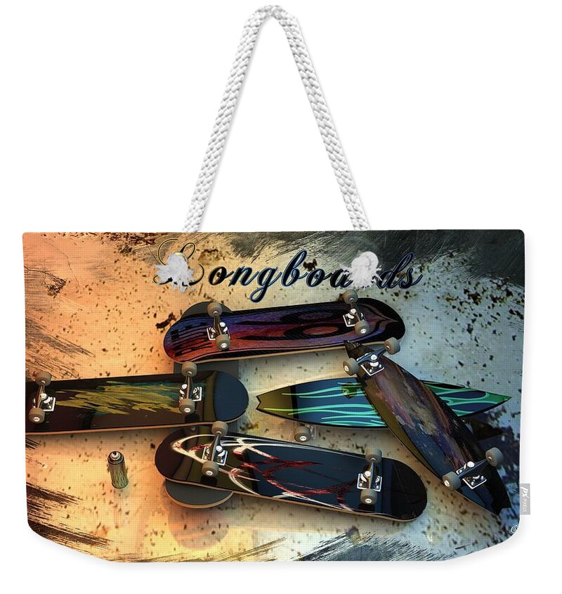 Longboard Weekender Tote Bag featuring the digital art Longboards by Louis Ferreira
