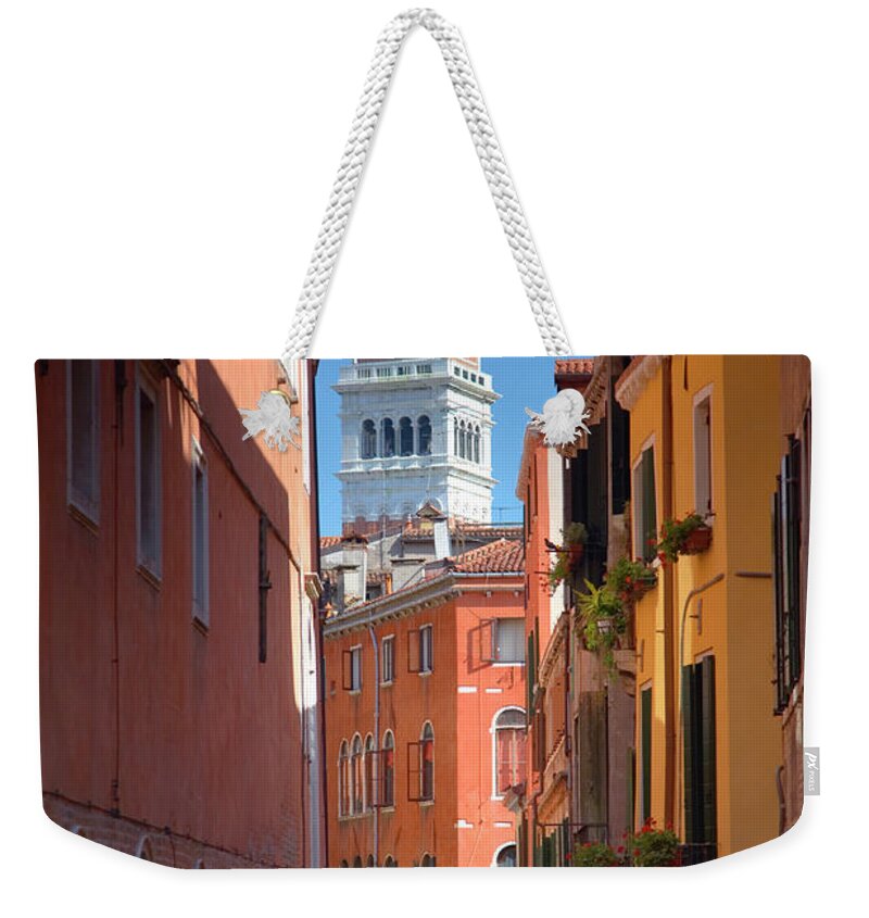 Veneto Weekender Tote Bag featuring the photograph Looking Along Rio Di San Salvatore To by David C Tomlinson
