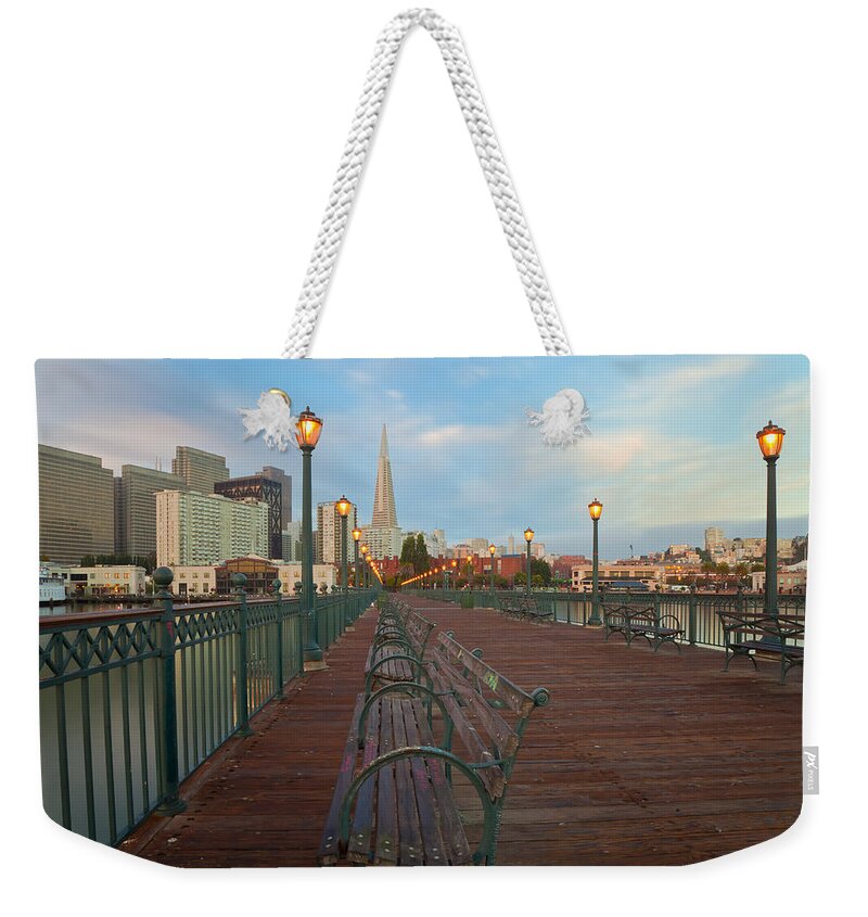 San Francisco Weekender Tote Bag featuring the photograph Looking Back by Jonathan Nguyen