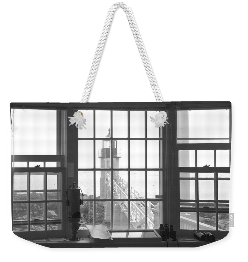 Maine Weekender Tote Bag featuring the photograph Looking Out by Mike McGlothlen