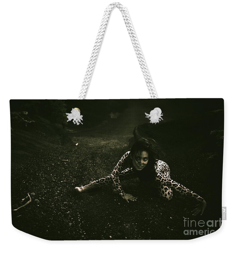 Cat Suit Weekender Tote Bag featuring the photograph Looking up by Scott Sawyer