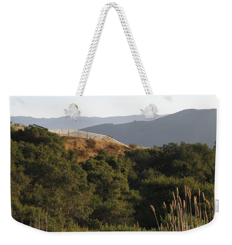 Carmel Valley Weekender Tote Bag featuring the photograph Los Laureles Ridgeline by James B Toy