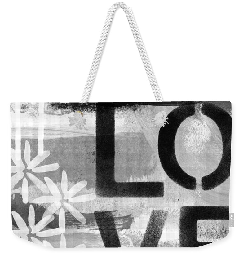 Love Weekender Tote Bag featuring the painting Love- abstract painting by Linda Woods