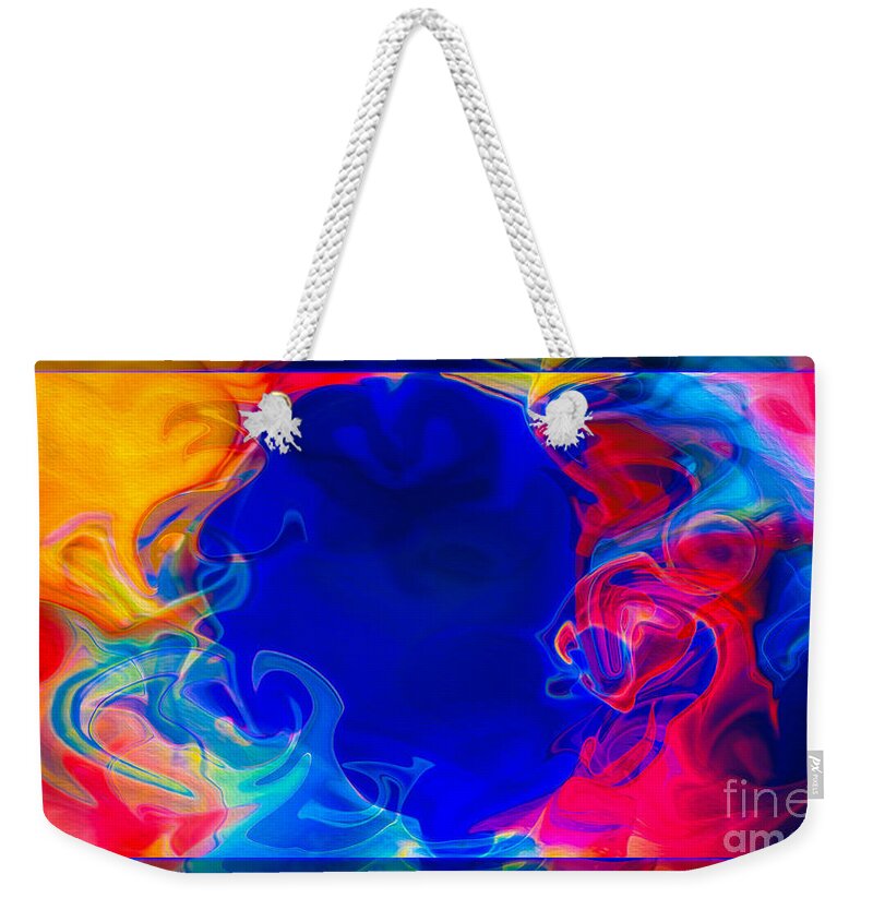 16x9 Weekender Tote Bag featuring the digital art Love and All of Its Mysteries Abstract Healing Art by Omaste Witkowski