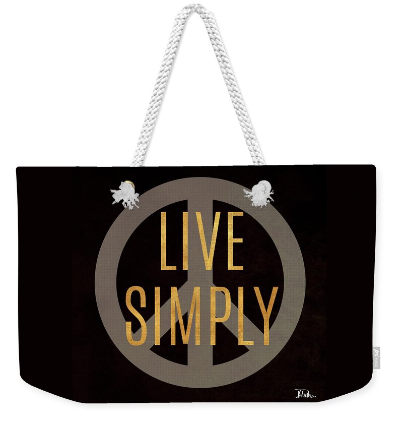 Love Weekender Tote Bag featuring the mixed media Love And Live II by Patricia Pinto
