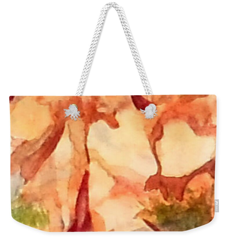 Heart Weekender Tote Bag featuring the painting Love in the Rocks by Vicki Housel