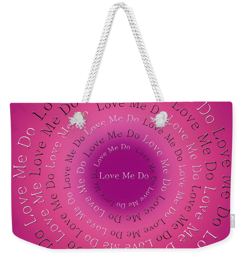 Love Me Do Weekender Tote Bag featuring the digital art Love Me Do 5 by Andee Design