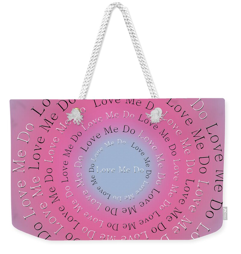 Love Me Do Weekender Tote Bag featuring the digital art Love Me Do 6 by Andee Design