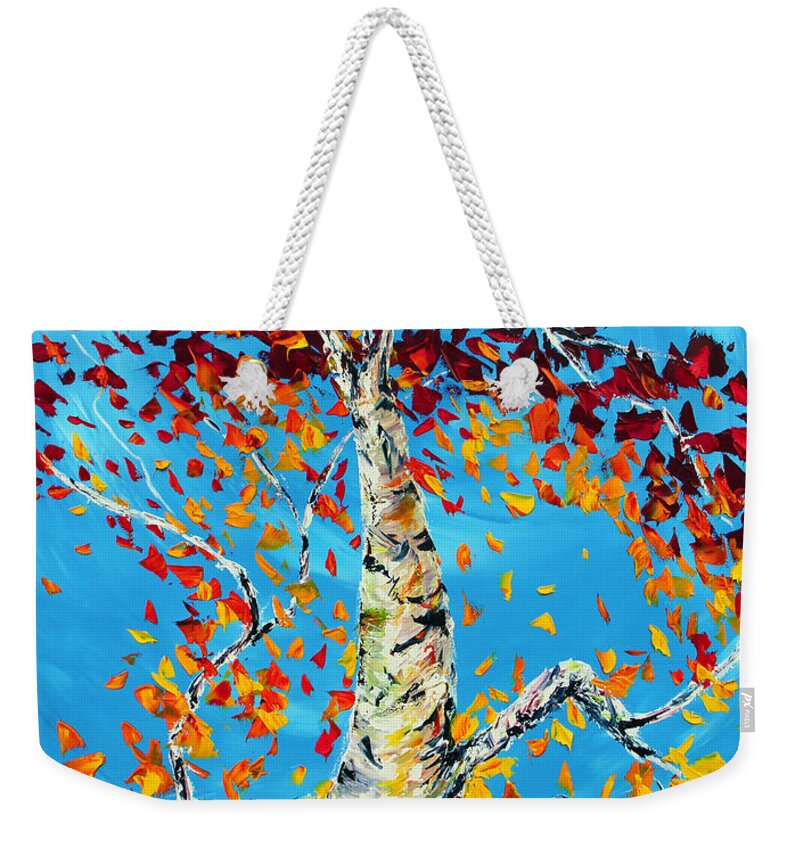 Tree Weekender Tote Bag featuring the painting Love That Reaches 2 by Meaghan Troup