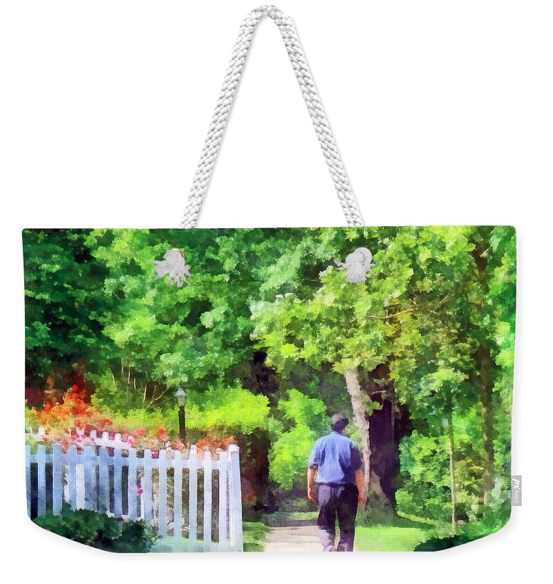 Man Weekender Tote Bag featuring the photograph Lovely Day for a Walk by Susan Savad