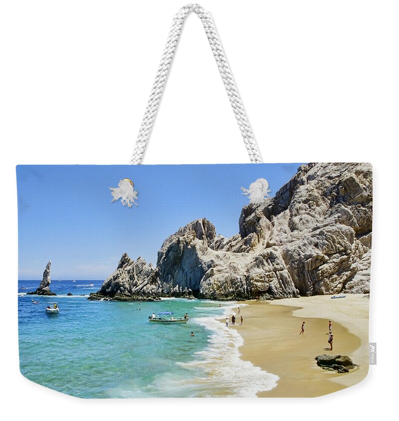 Cabo Weekender Tote Bag featuring the photograph Lovers Beach by Kelley King