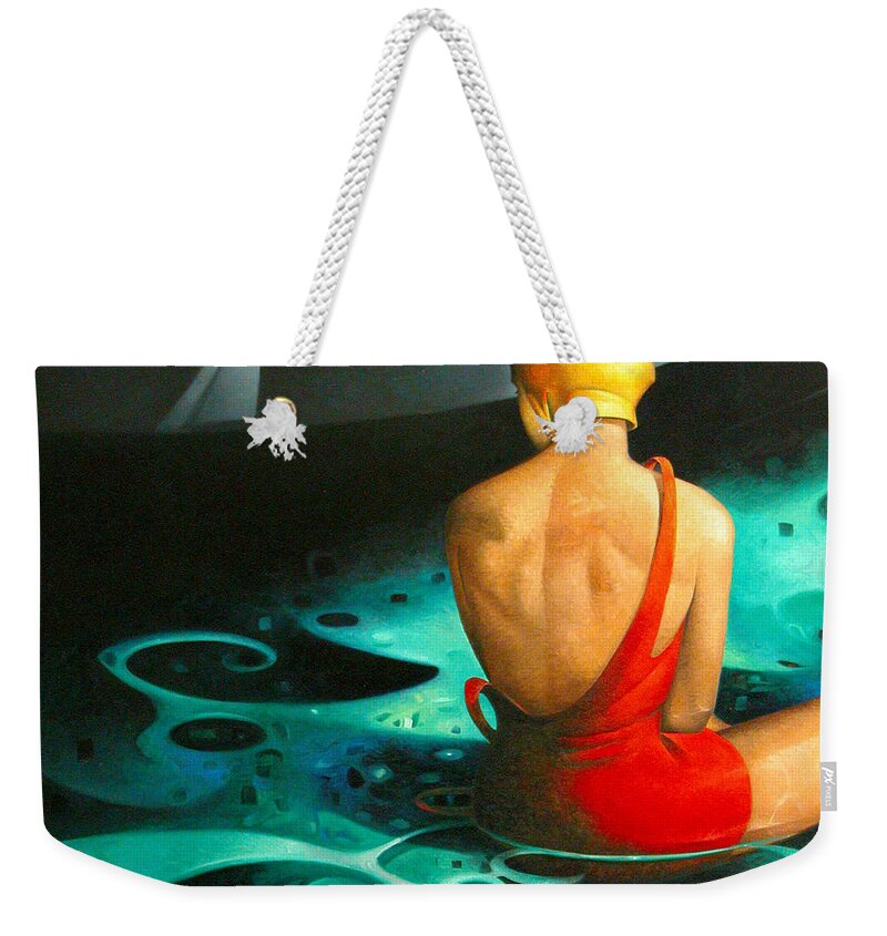 Lovers Weekender Tote Bag featuring the painting Lover's Lament by T S Carson