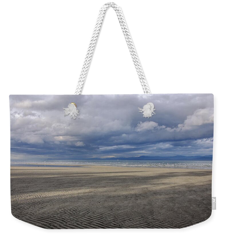 Low Tide Weekender Tote Bag featuring the photograph Low Tide Sandscape by Roxy Hurtubise