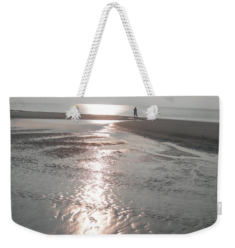 Beach Weekender Tote Bag featuring the photograph Low Tide Reflection by Deborah Ferree