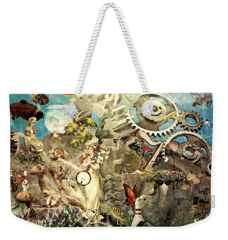 Lucid Dreaming Weekender Tote Bag featuring the mixed media Lucid Dreaming by Ally White