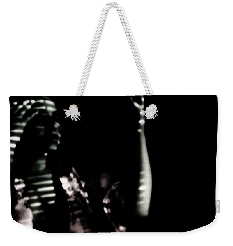 Black And White Shadows Emotive Dark Pain Women Weekender Tote Bag featuring the photograph Lurid by Jessica S