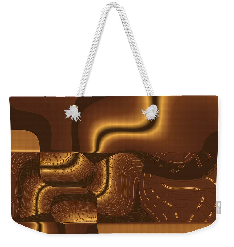 Abstract Weekender Tote Bag featuring the digital art Luxurious by Judi Suni Hall