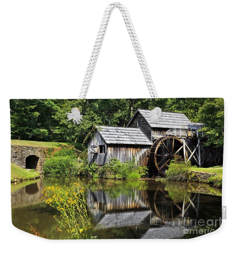 Maybry Mill Weekender Tote Bag featuring the photograph Mabry Mill in Virginia by Jill Lang