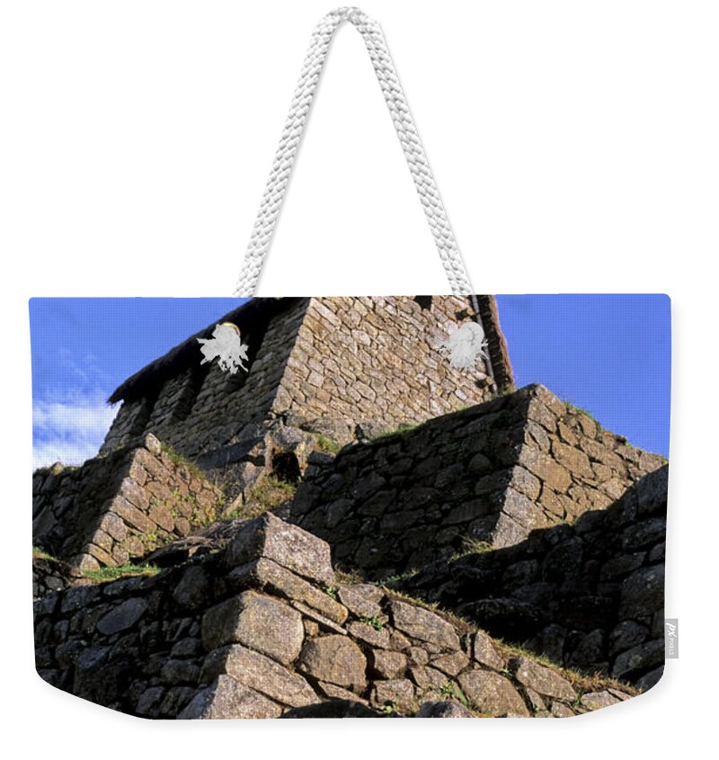 Machu Picchu Weekender Tote Bag featuring the photograph Machu Picchu Hut Peru by Ryan Fox