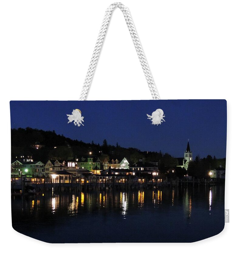 Reflection Weekender Tote Bag featuring the photograph Mackinac Shore by Keith Stokes