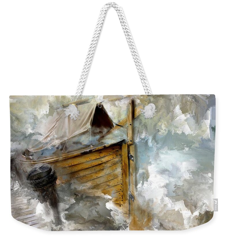 Evie Weekender Tote Bag featuring the photograph Mackinaw Boat by Evie Carrier