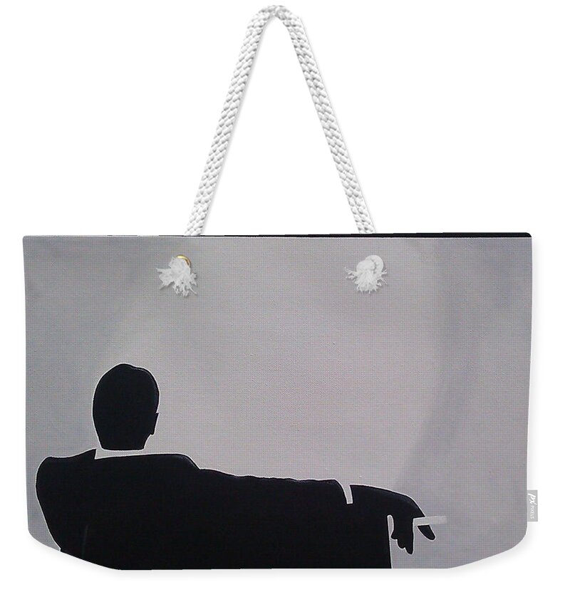 Artist Weekender Tote Bag featuring the painting Mad Men in Silhouette by John Lyes