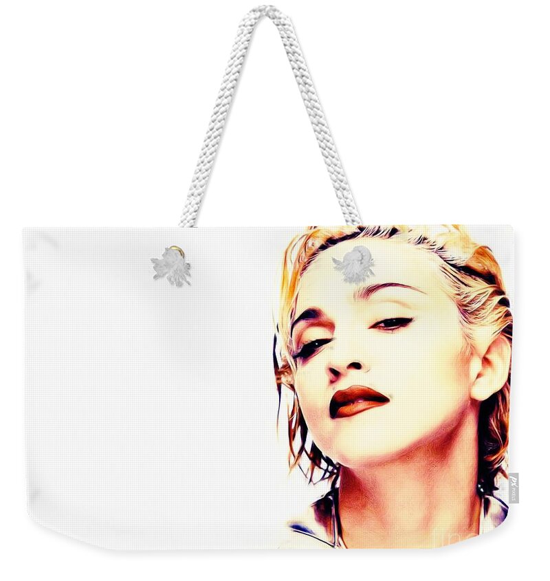 Madonna Weekender Tote Bag featuring the painting Madonna by Jonas Luis