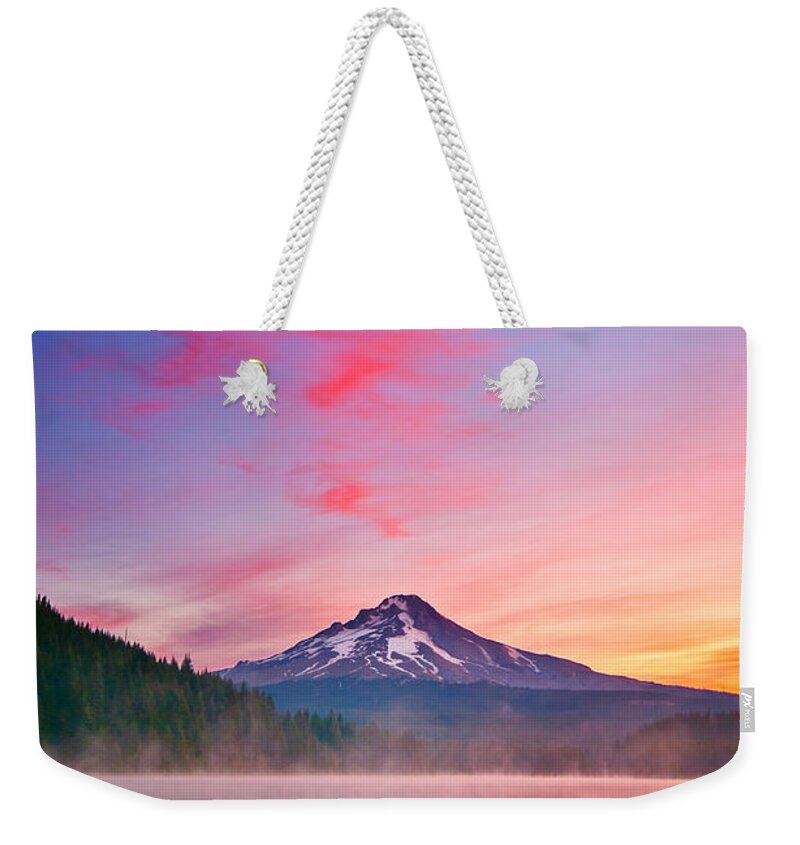 Trillium Lake Weekender Tote Bag featuring the photograph Magic Morning by Darren White