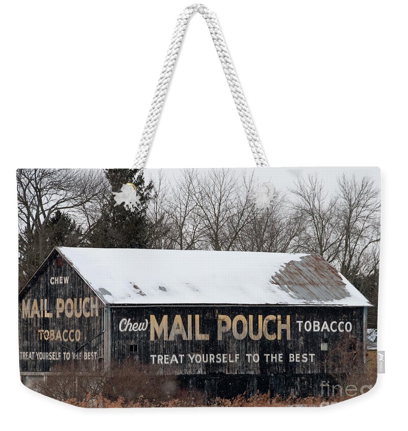 Barn Weekender Tote Bag featuring the photograph Mail Pouch Tobacco Barn by David Arment