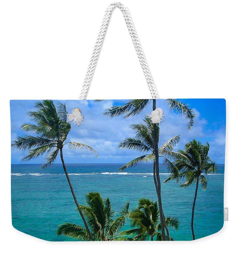 Palm Trees Weekender Tote Bag featuring the photograph Majestic Palm Trees by TK Goforth