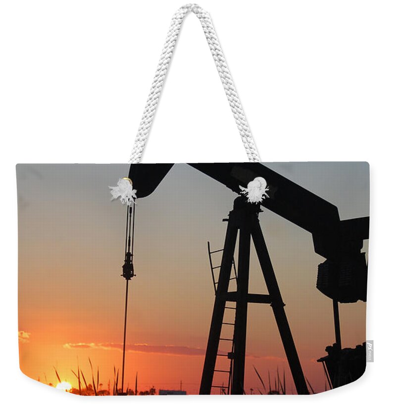 Oil Weekender Tote Bag featuring the photograph Making Tea at Sunset by Leticia Latocki