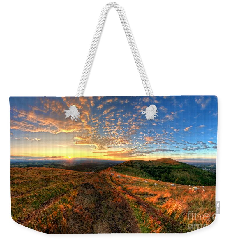 Yhun Suarez Weekender Tote Bag featuring the photograph Malvern Hills Sunset 2.0 by Yhun Suarez