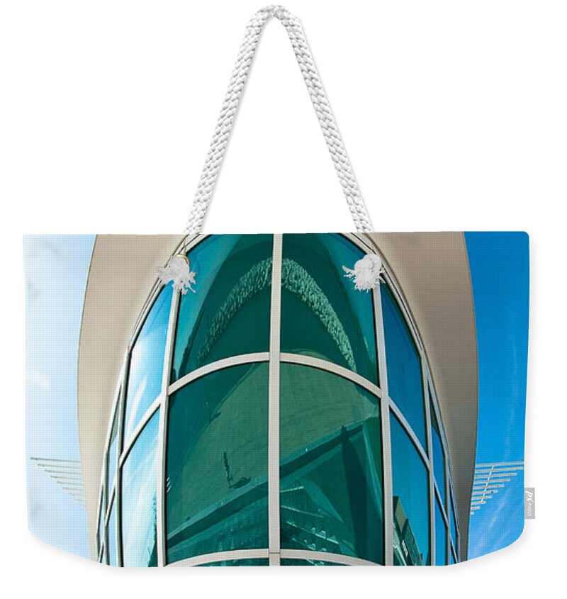 Milwaukee Weekender Tote Bag featuring the photograph MAM Verticle by Steven Dunn
