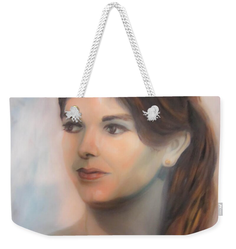 An Oil Painting Of My Mom Mama Mother Fine Art Weekender Tote Bag featuring the photograph Mama by Robert Loe