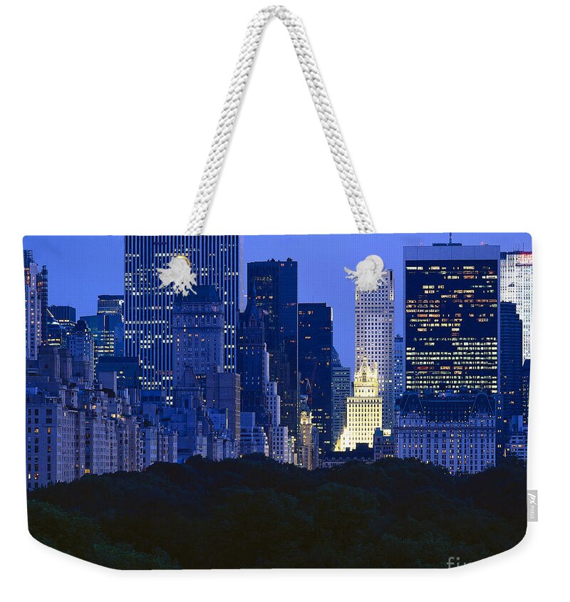 Central Park Weekender Tote Bag featuring the photograph Manhattan And Central Park by Rafael Macia