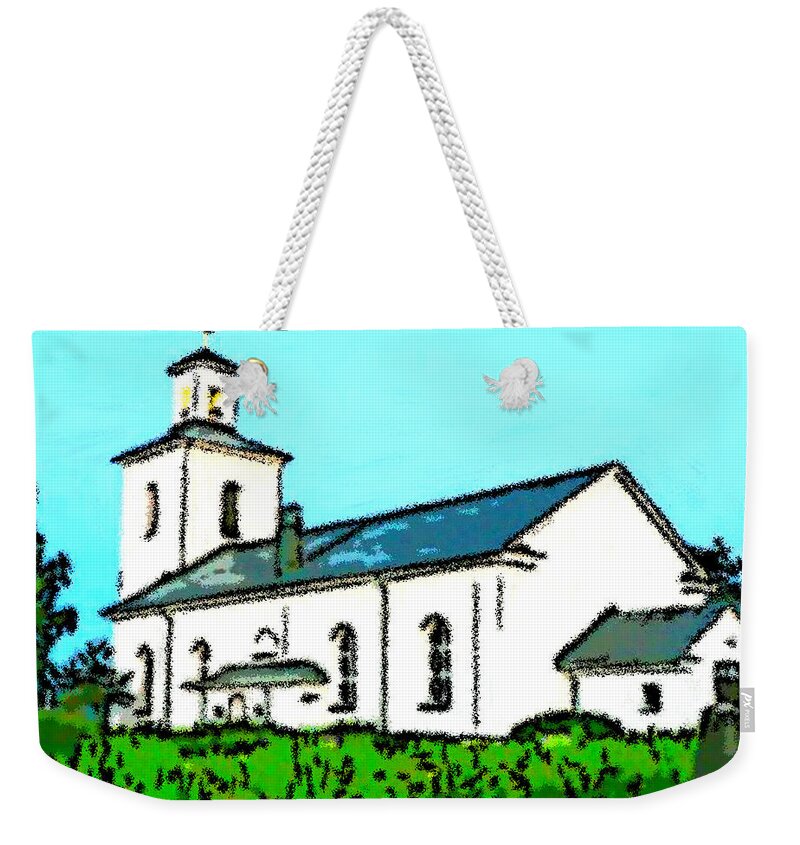 Church Weekender Tote Bag featuring the painting Marias Church by Bruce Nutting