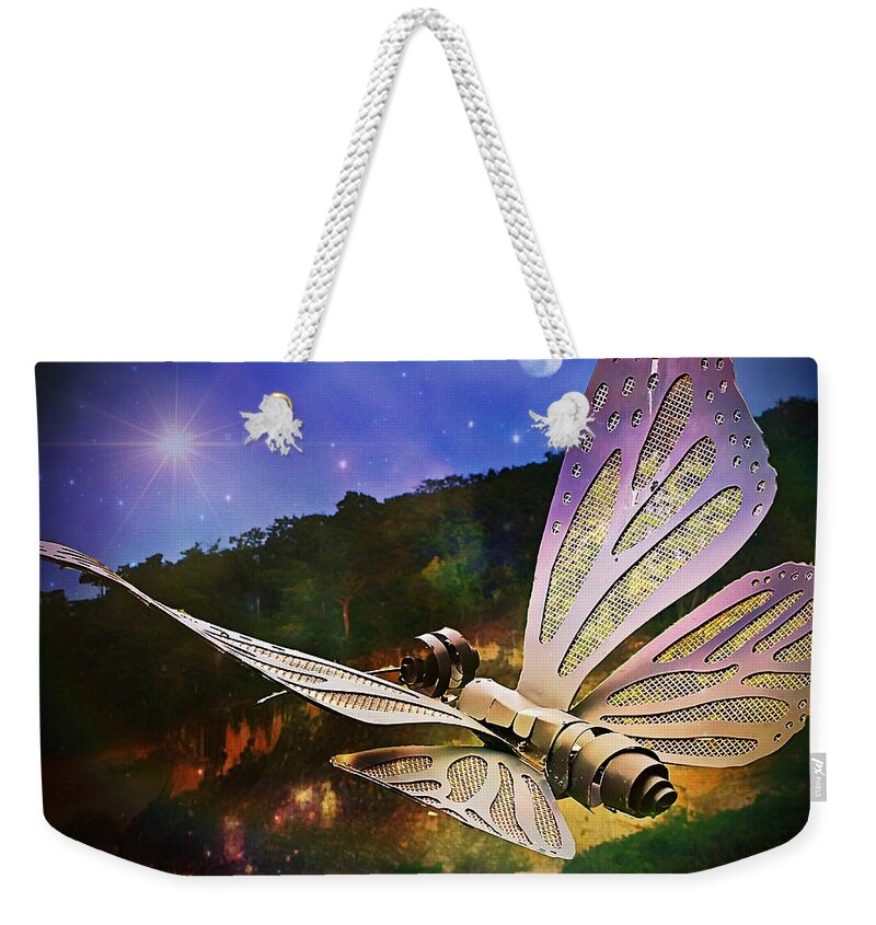 Mariposa Weekender Tote Bag featuring the photograph Mariposa Galactica by Lilliana Mendez