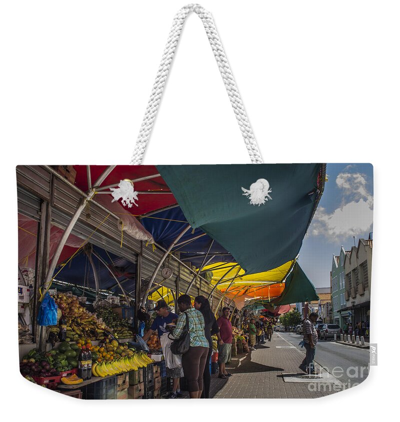 Market Weekender Tote Bag featuring the photograph Market Day by Louise Magno