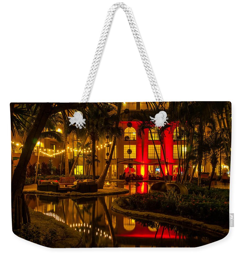 Brenda Jacobs Photography & Fine Art Weekender Tote Bag featuring the photograph Marriott Resorts Grand Cayman by Brenda Jacobs