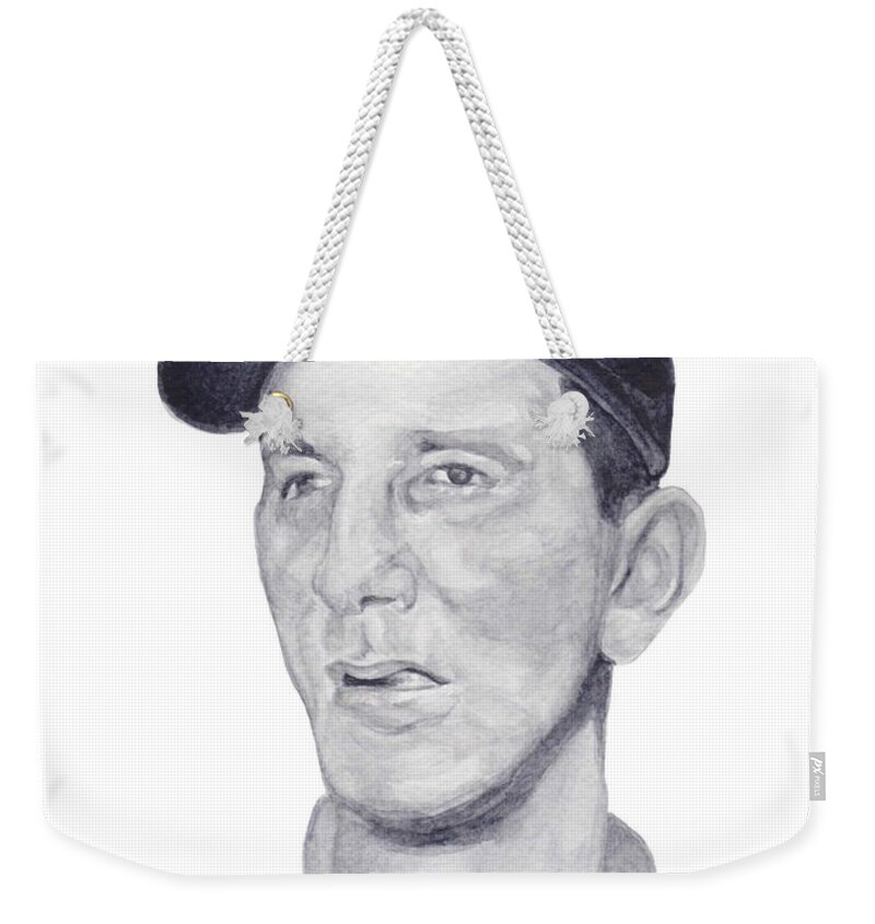 Billy Martin Weekender Tote Bag featuring the painting Martin by Tamir Barkan