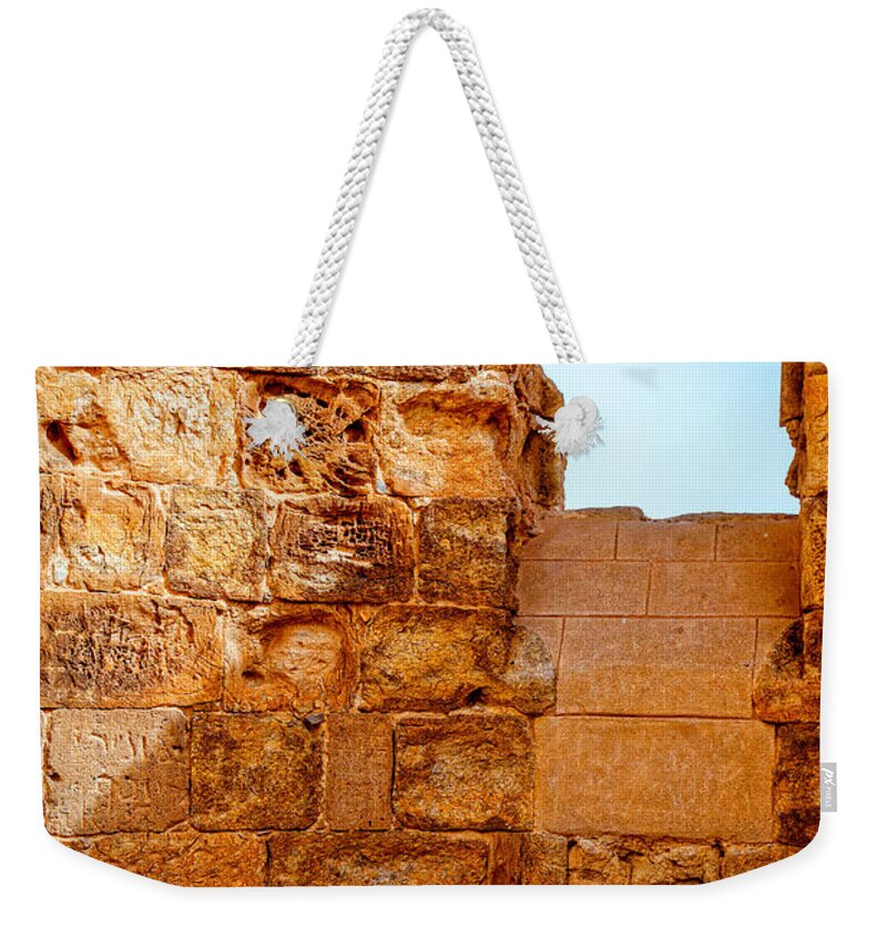 Masada Weekender Tote Bag featuring the photograph Masada fortress by Alexey Stiop