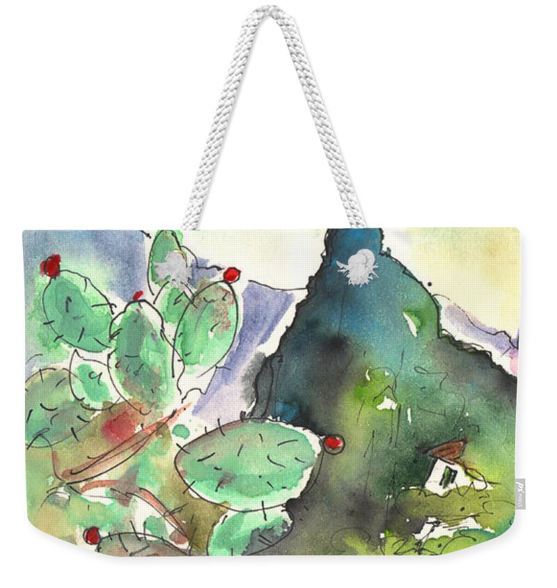 Travel Weekender Tote Bag featuring the painting Masca 01 by Miki De Goodaboom