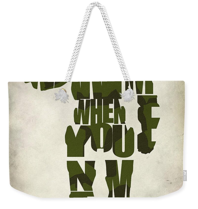 Master Chief Weekender Tote Bag featuring the digital art Master Chief by Inspirowl Design