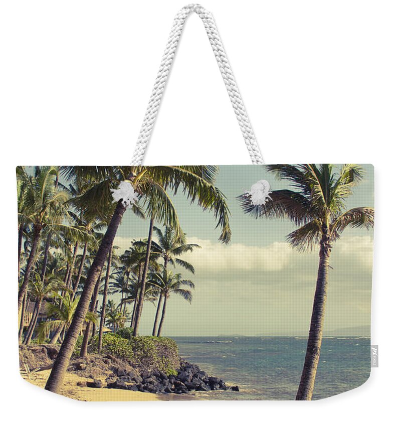 Maui Lu Weekender Tote Bag featuring the photograph Maui Lu Beach Hawaii by Sharon Mau