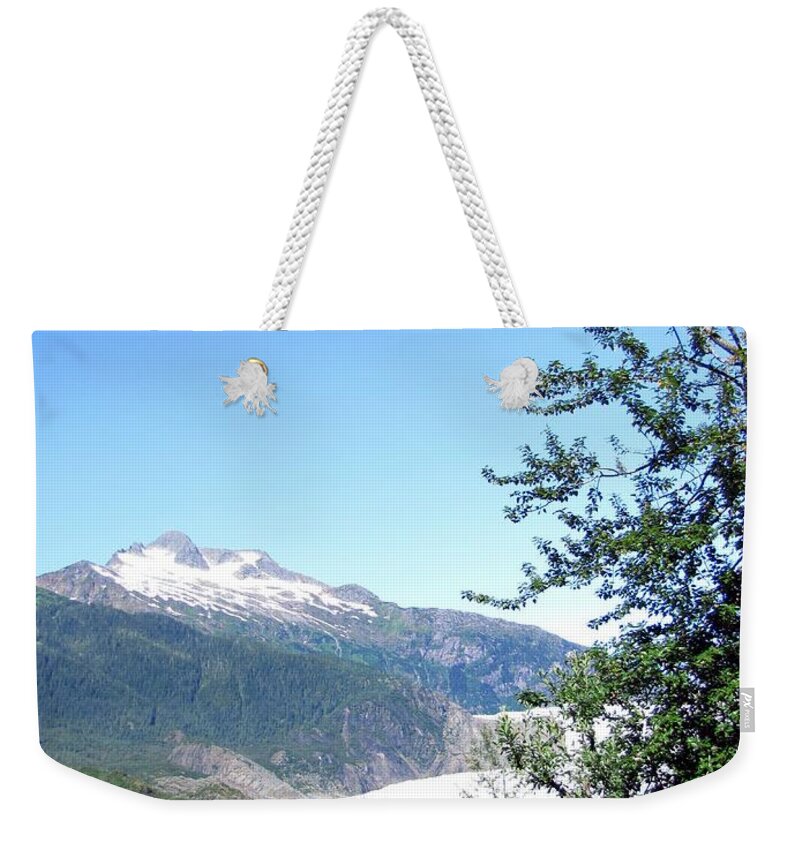 Mendenhall Glacier Weekender Tote Bag featuring the photograph Mendenhall Glacier by Jennifer Wheatley Wolf